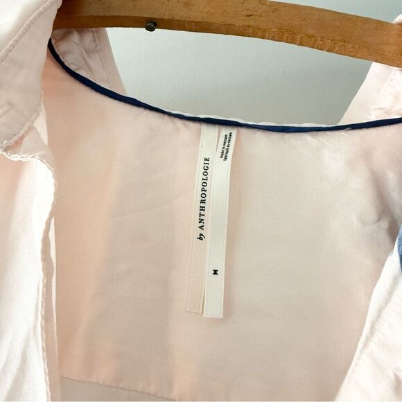 By Anthropologie Long-Sleeve Buttondown Pajama Shirt Medium - Picture 5 of 7